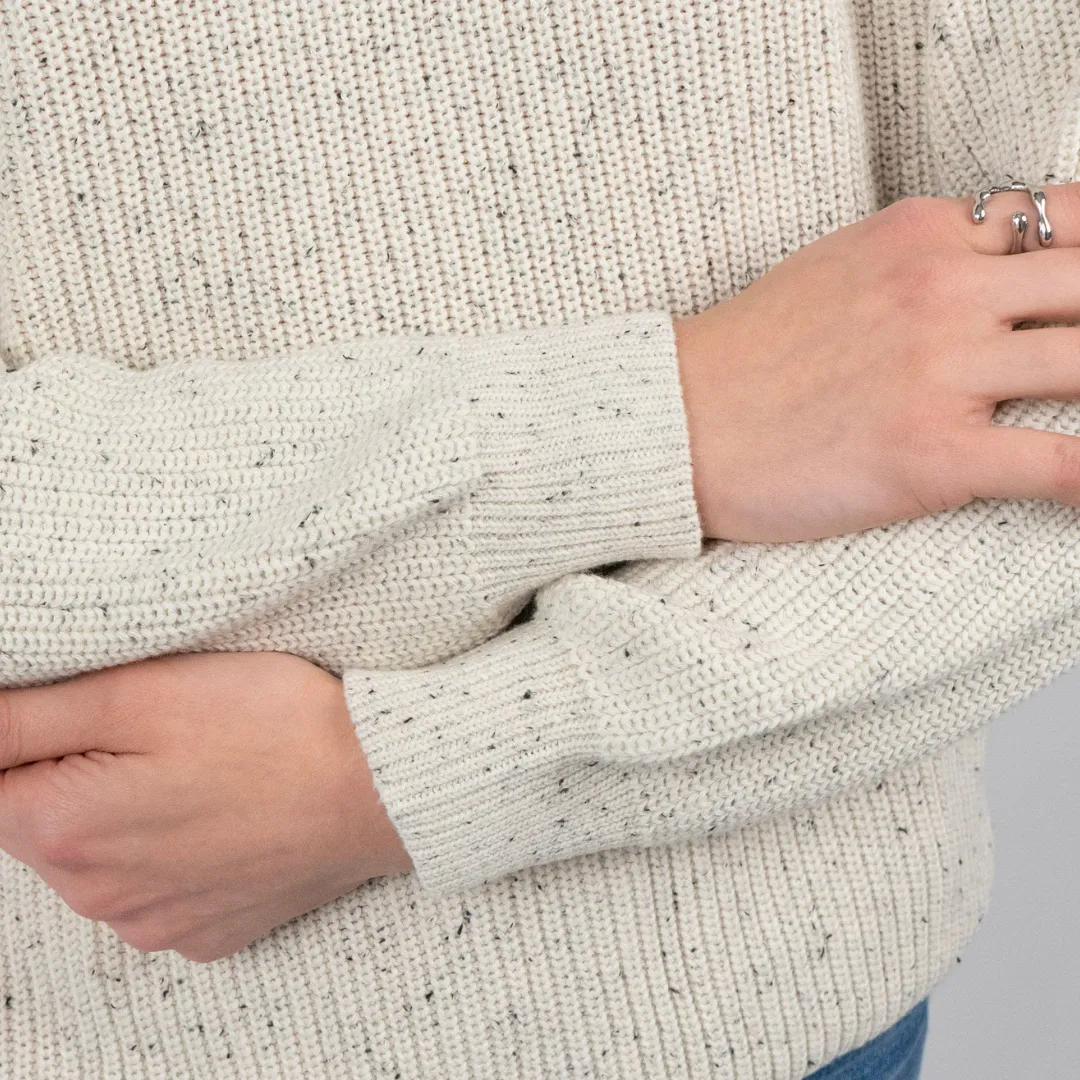 Adult Knit Sweater - Oat Speckled