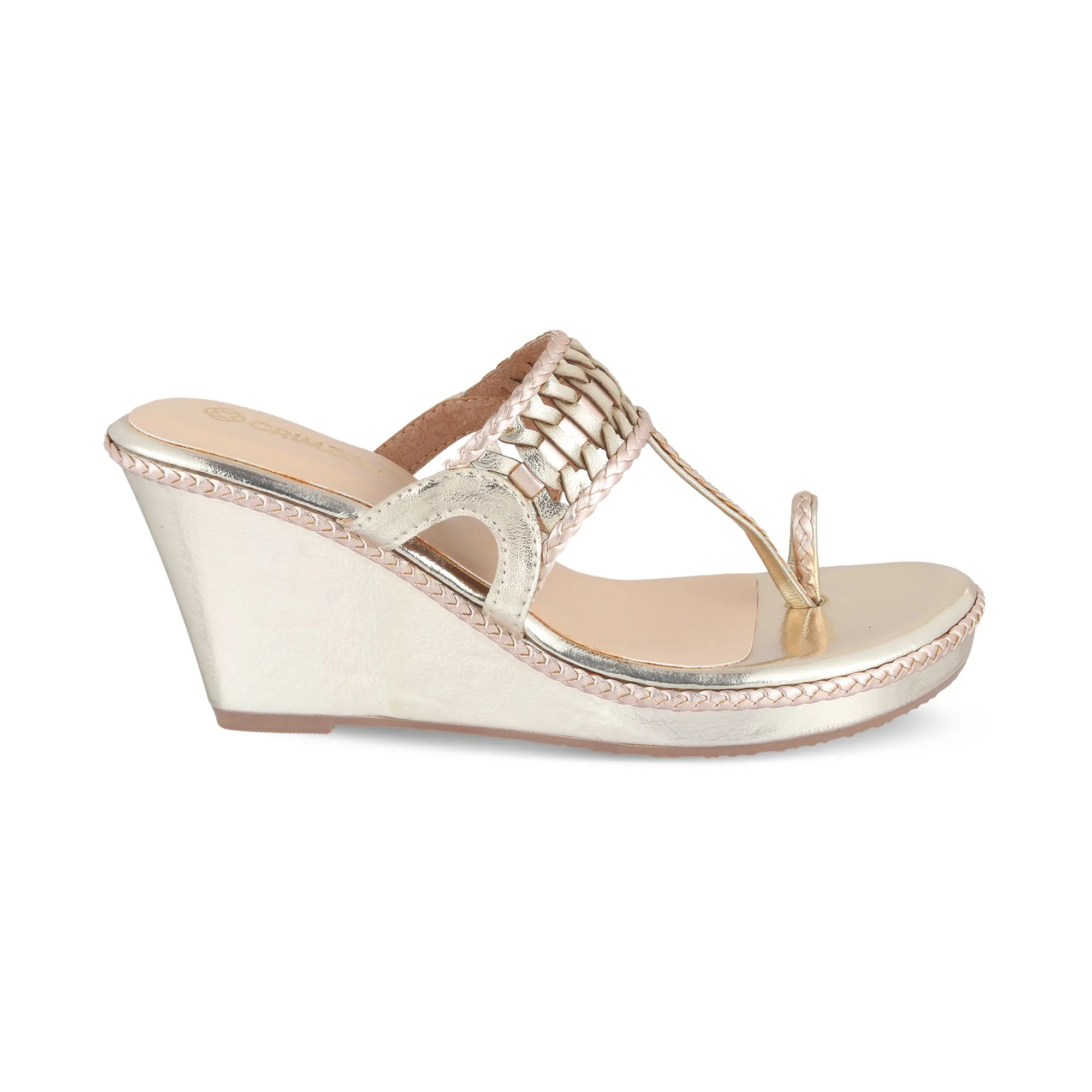 AISHA- ROSE GOLD KOLHAPURIS