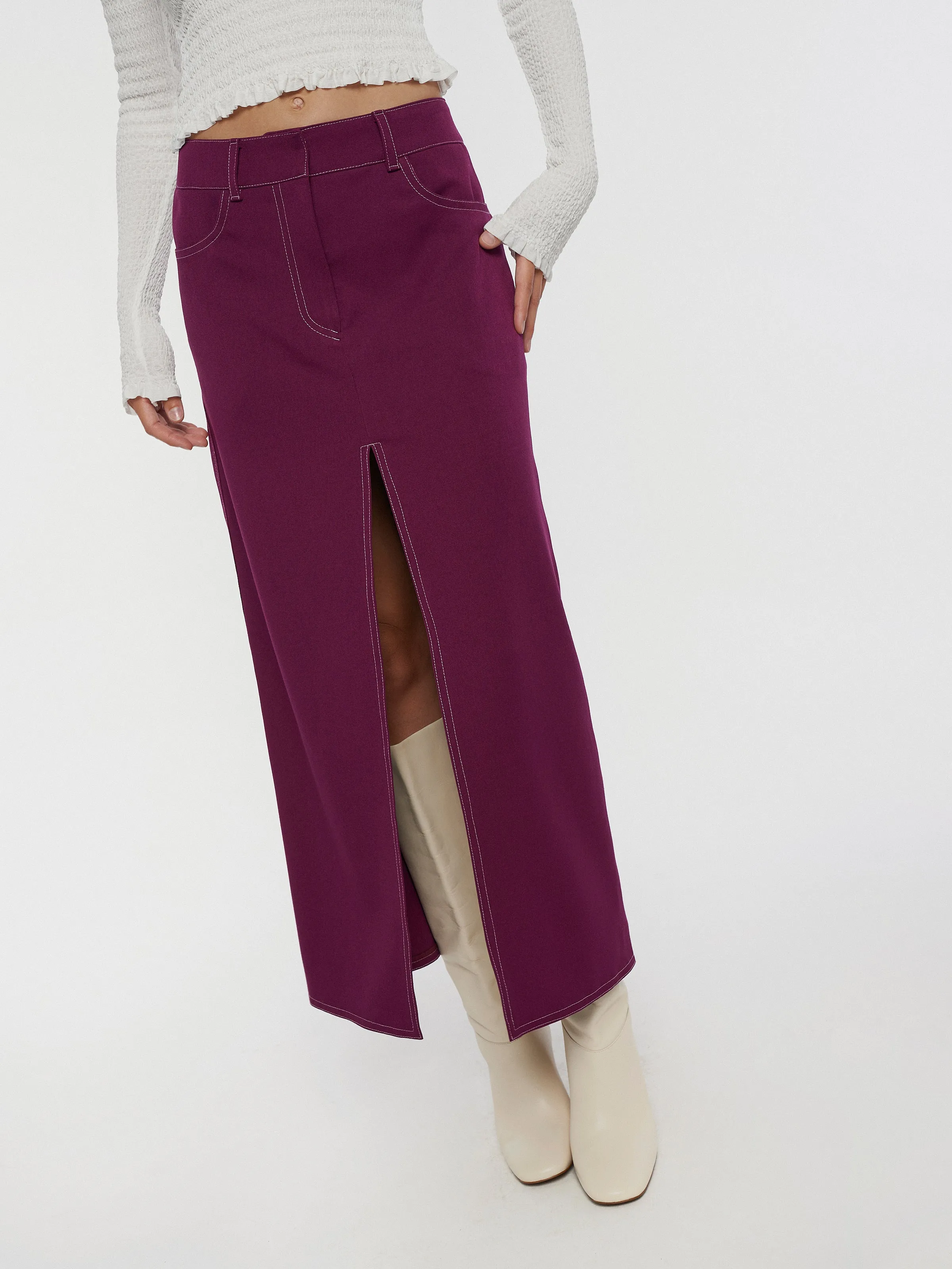 ALIX maxi skirt - plum