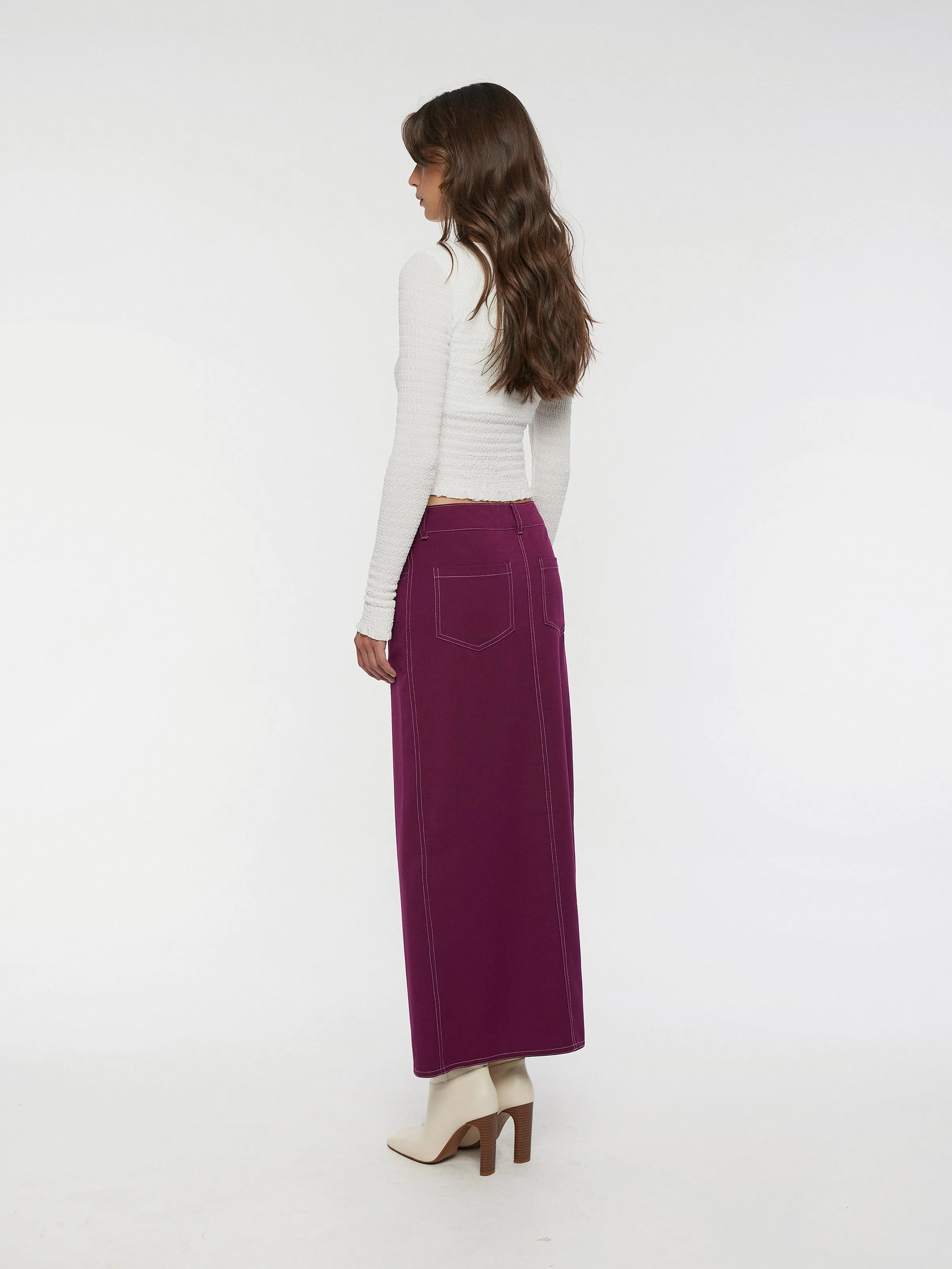 ALIX maxi skirt - plum