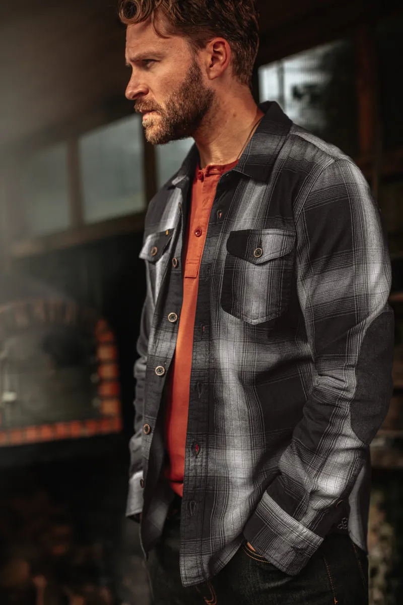 &SONS Slate Shirt Ombre Check