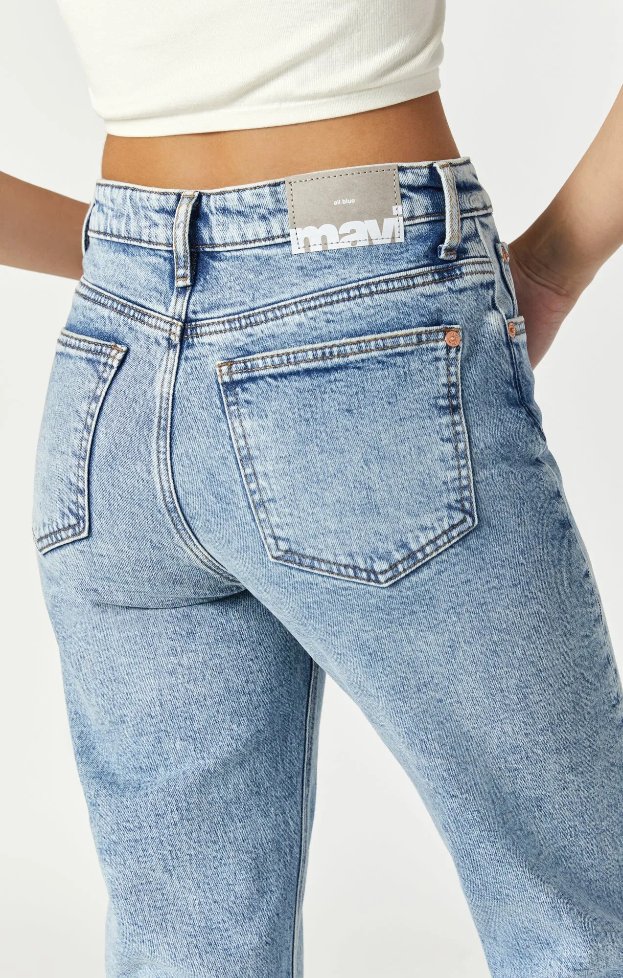 BARCELONA WIDE LEG IN LIGHT USED RECYCLED BLUE