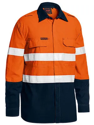 Bisley Tencate Tecasafe Taped Two Tone Hi Vis FR Lightweight Vented Shirt-(BS8237T)