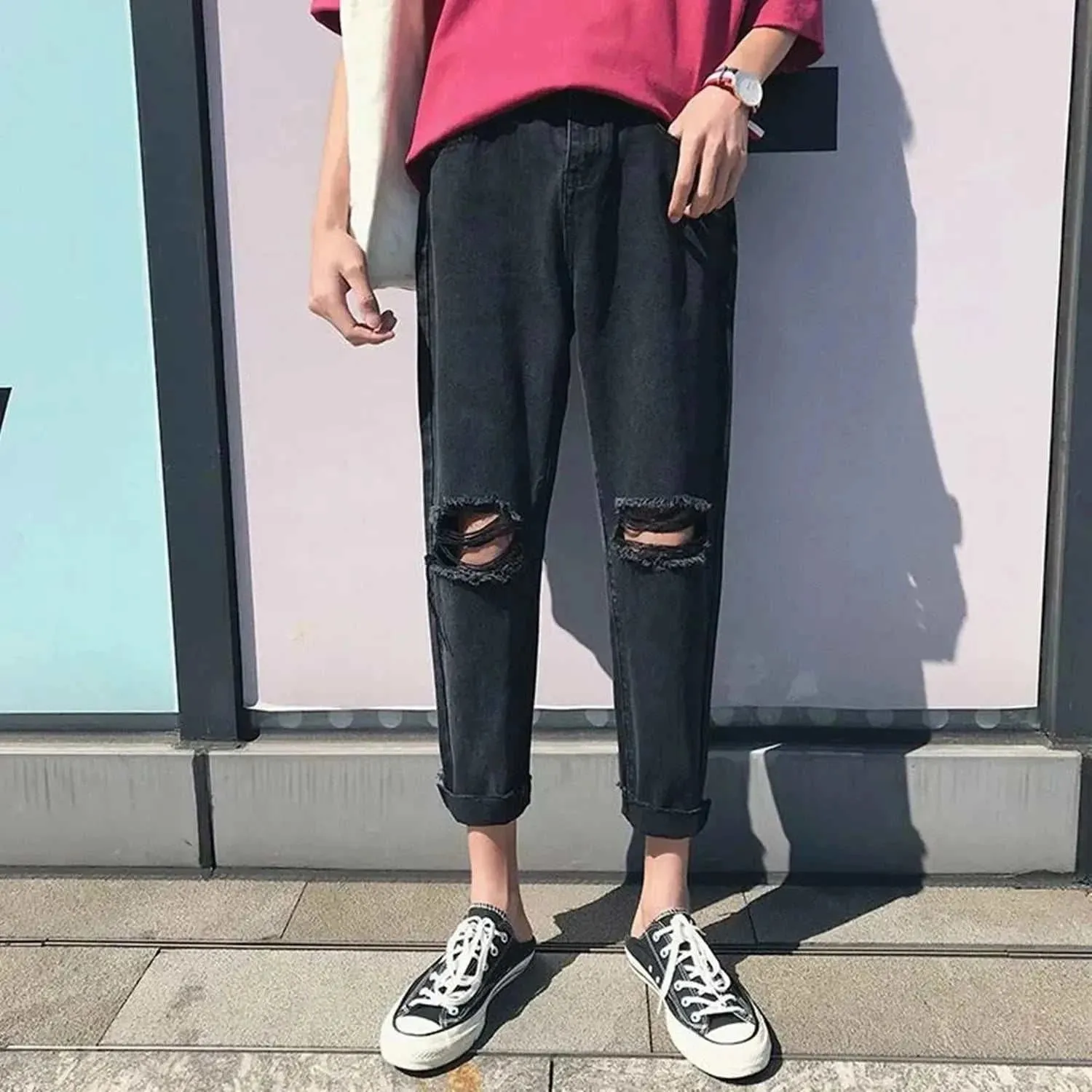 Black Ripped Jeans Big And Tall