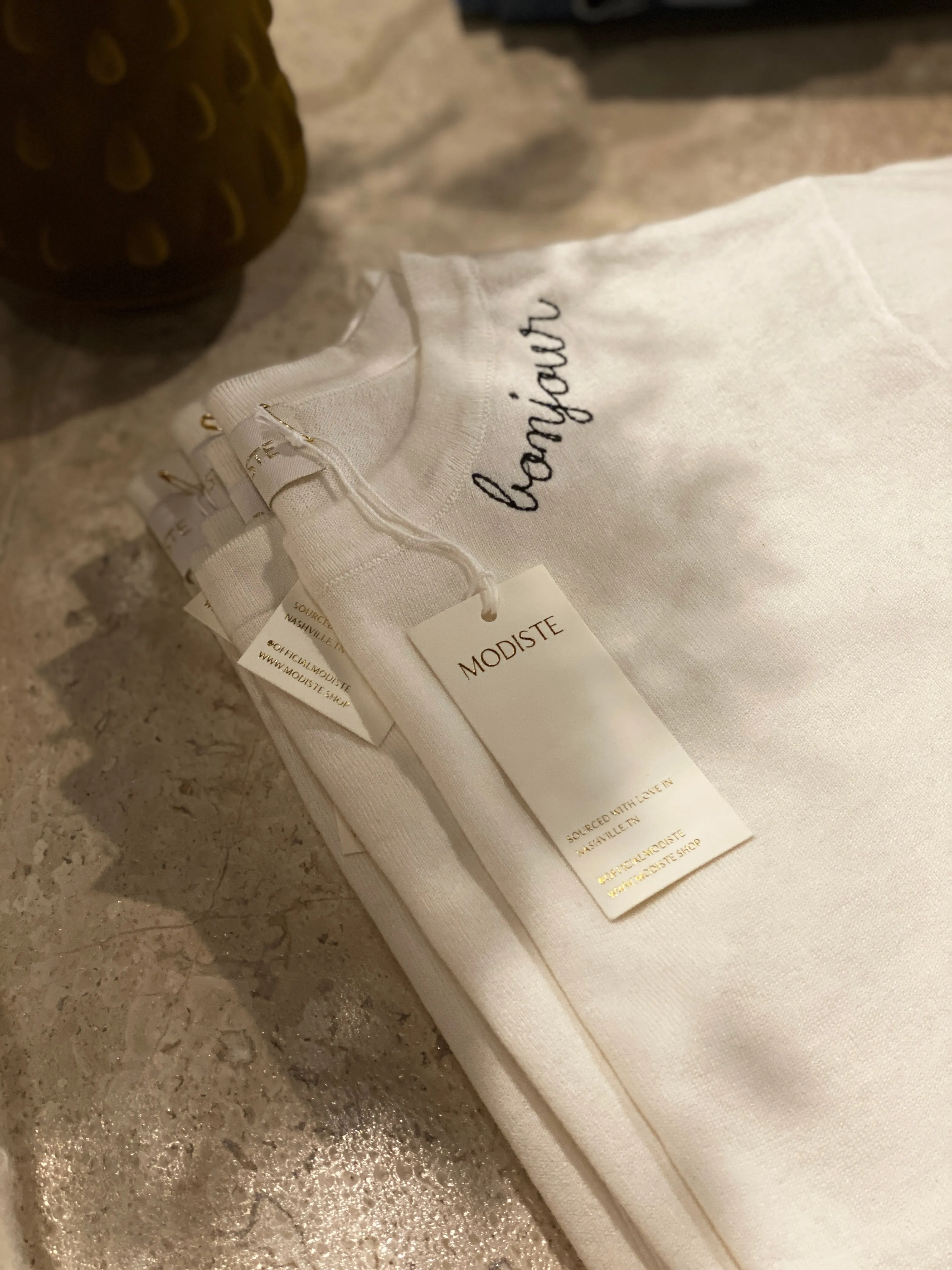 Bonjour Cashmere   Silk Blend Tee