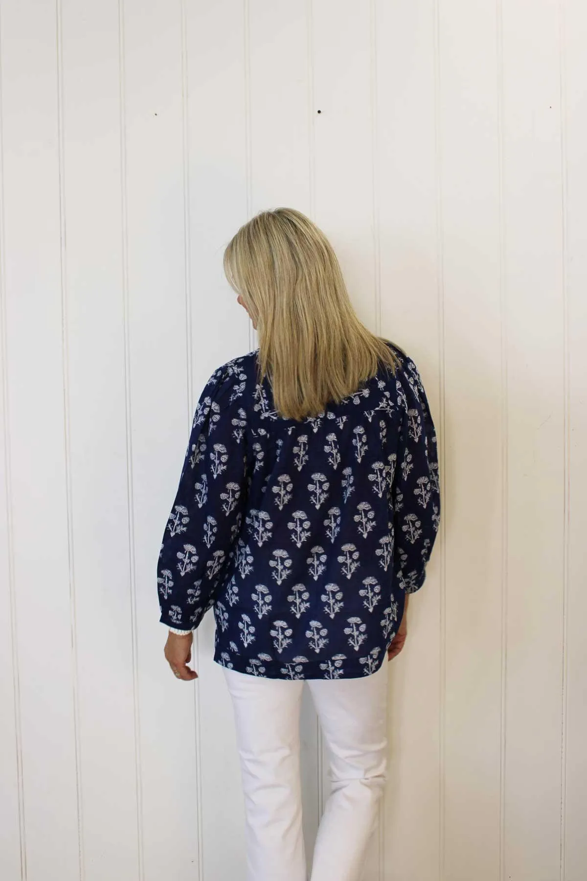 Boston Top | Mega Navy Print