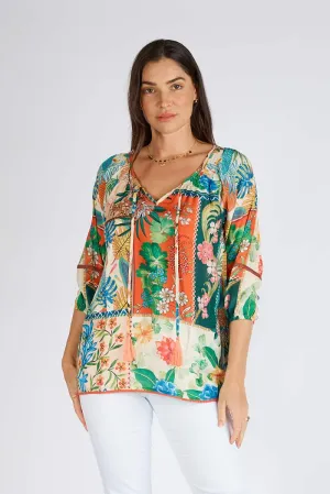 Botanical Top in Flame LULBOTTOP by Lula Soul