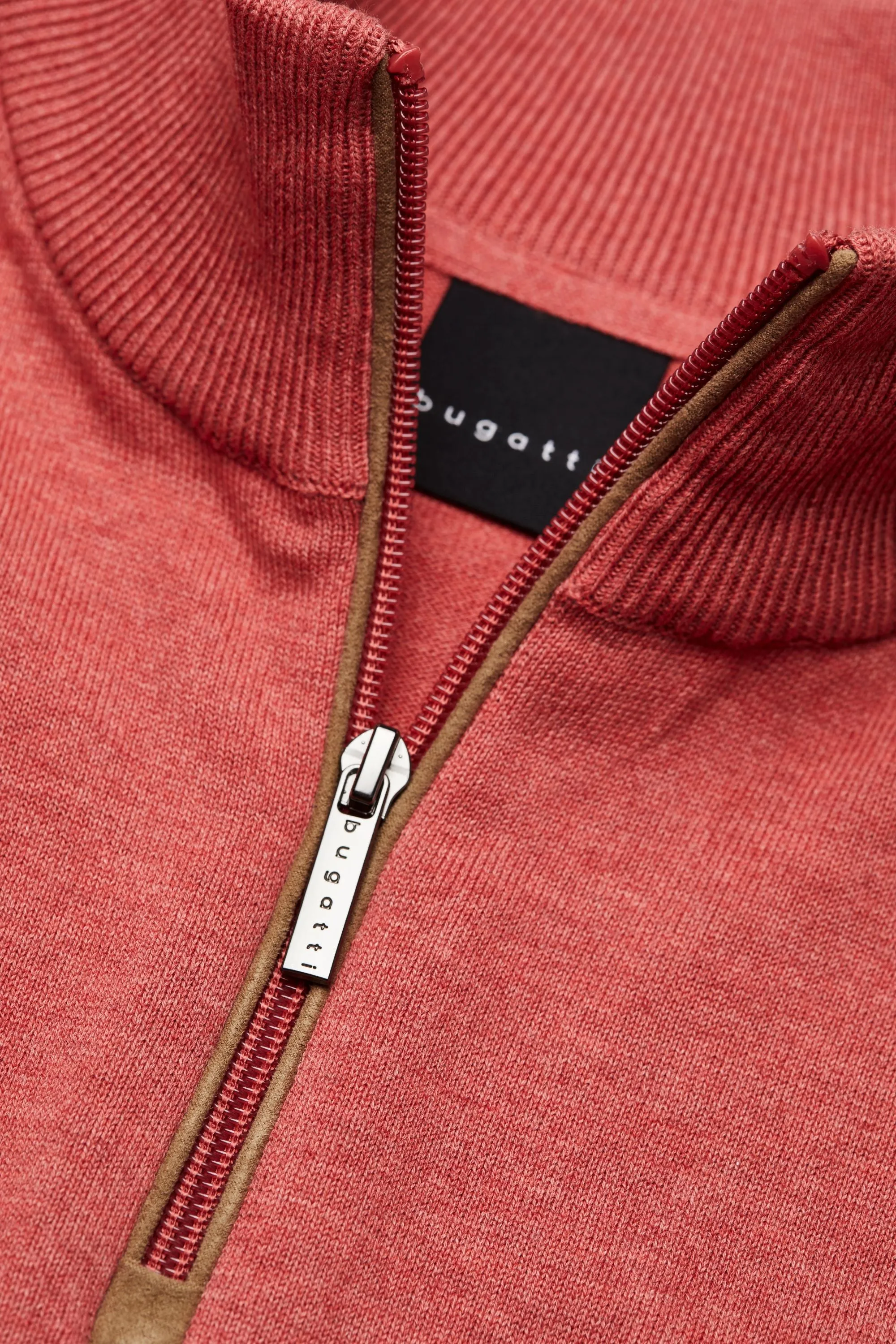Bugatti 1/4 Zip Sweater, Red