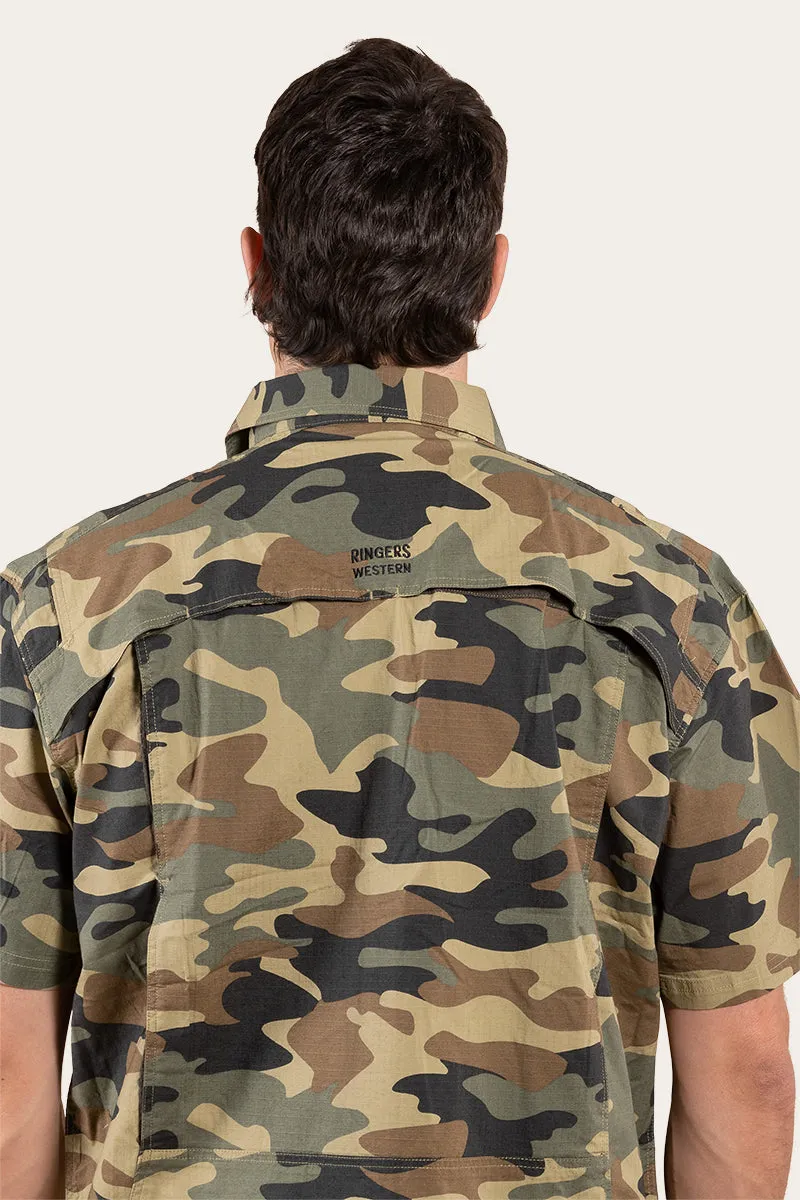 Bulgarra Mens Ripstop Full Button Work Shirt Camo
