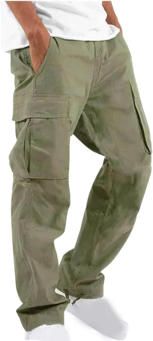 Cargo Pants for Men Casual Outdoor Pants Hiking Pants Men Lightweight Athletic Pants for Loose Fit Sports Joggers
