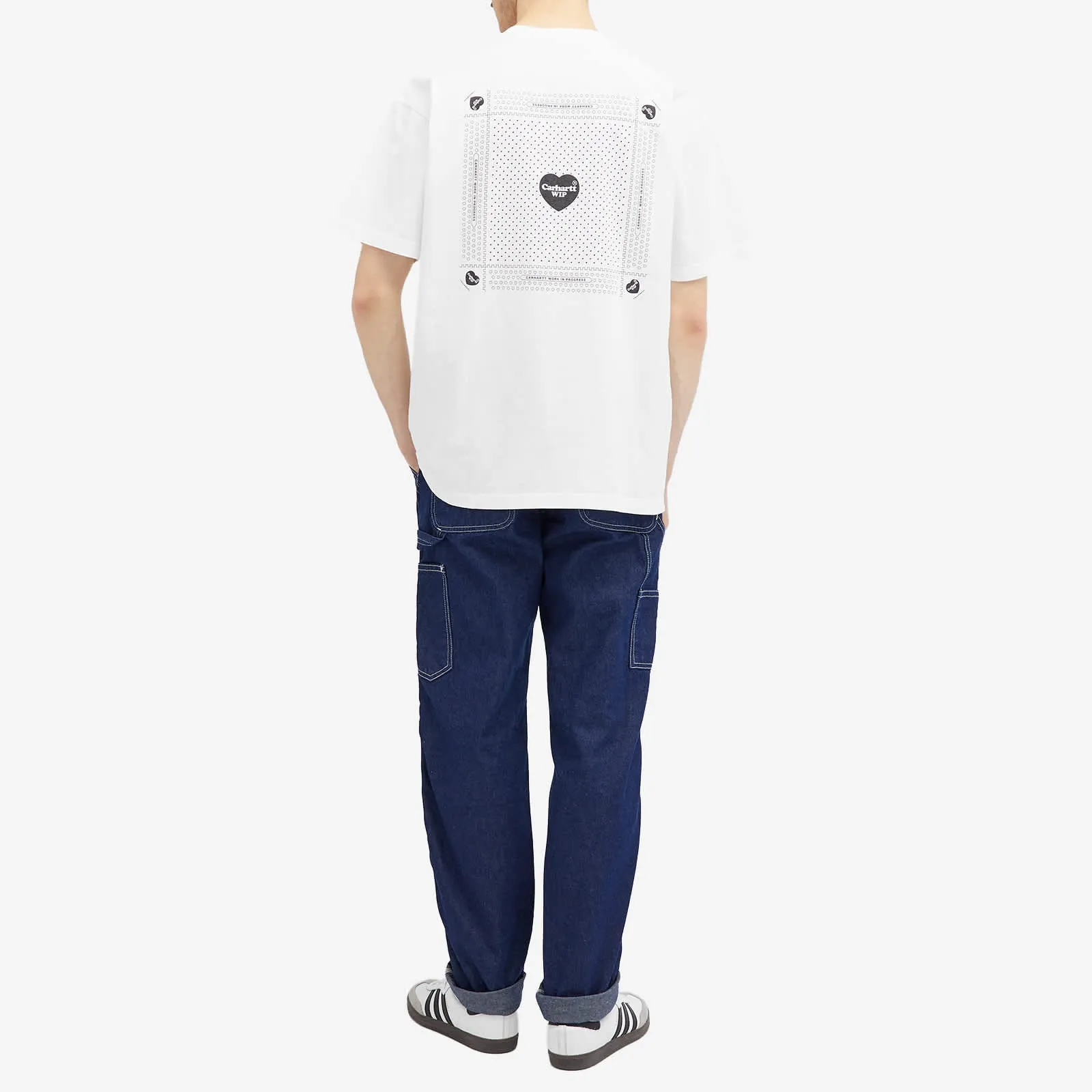 Carhartt Wip Heart Bandana T-Shirt, White & Black