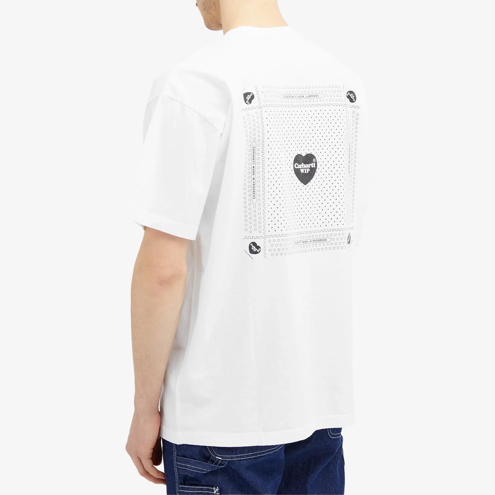 Carhartt Wip Heart Bandana T-Shirt, White & Black