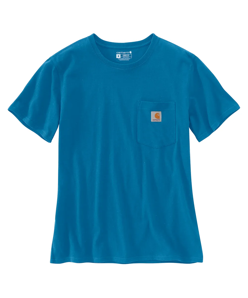 Carhartt Women’s WK87 Short Sleeve Pocket T-Shirt - Marine Blue