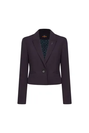 Cavalry Twill Cropped Suit Blazer