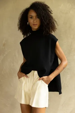 Clay Sleeveless Turtleneck Sweater