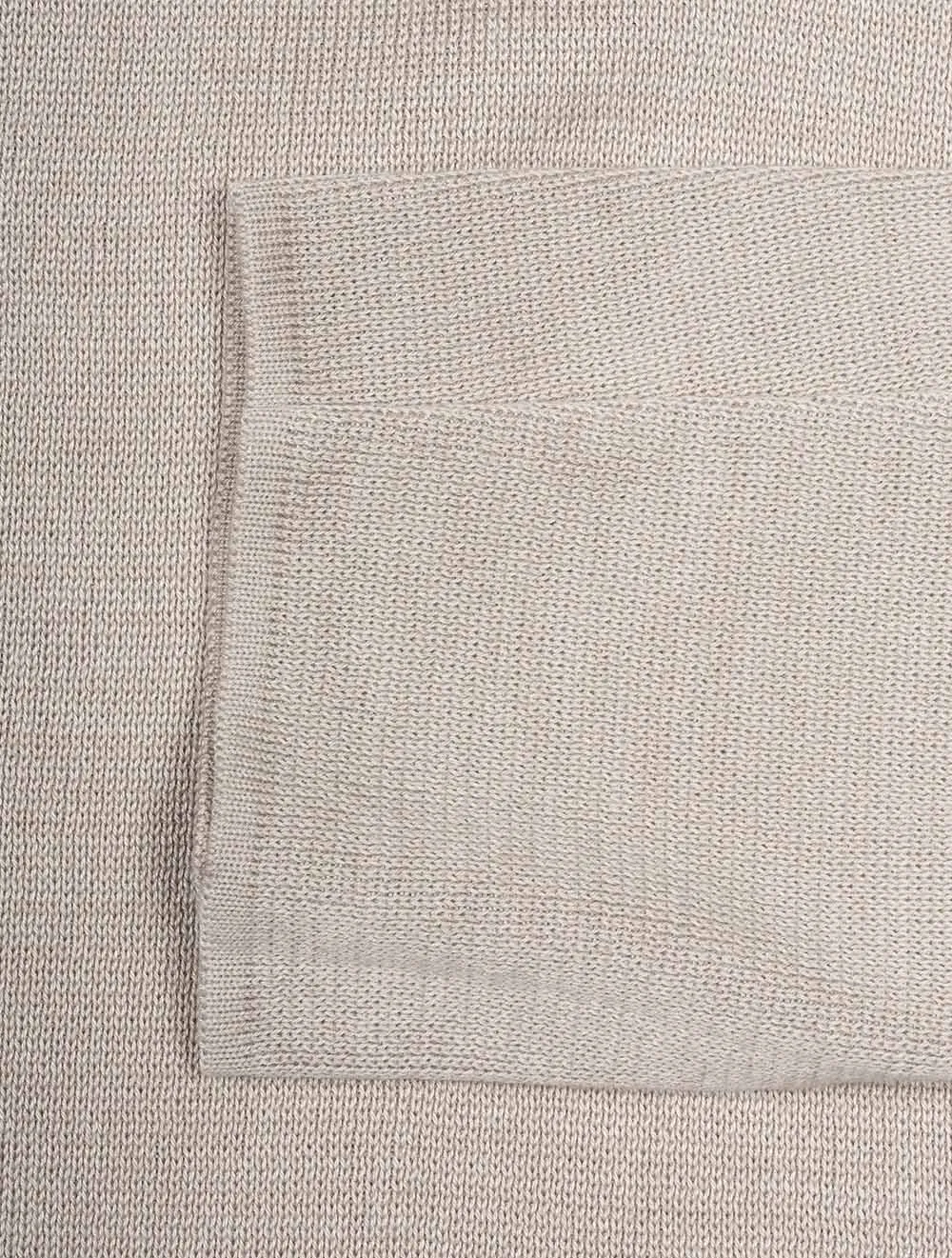Cotton Knit Jacket Beige