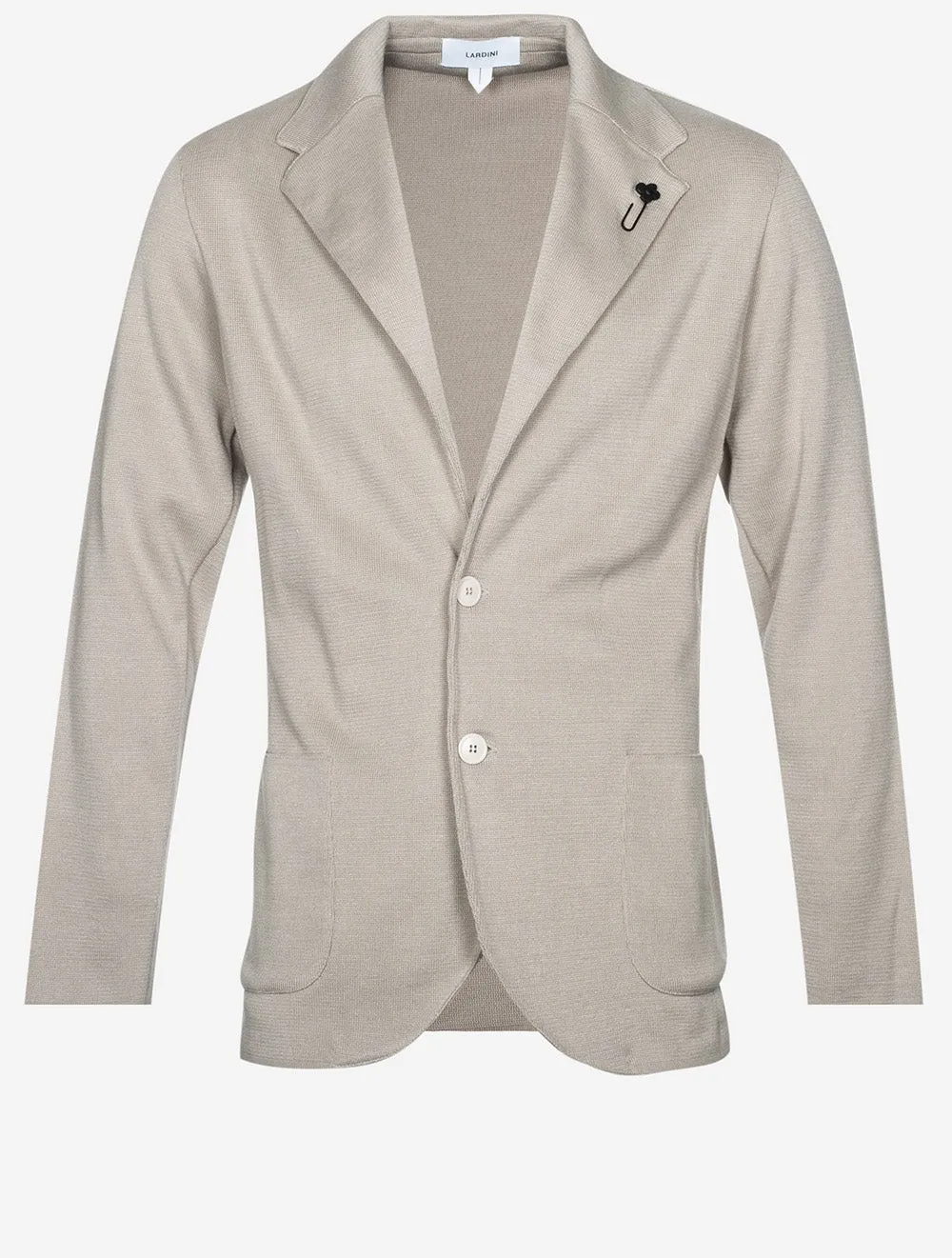 Cotton Knit Jacket Beige