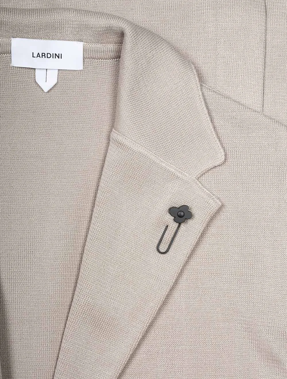 Cotton Knit Jacket Beige