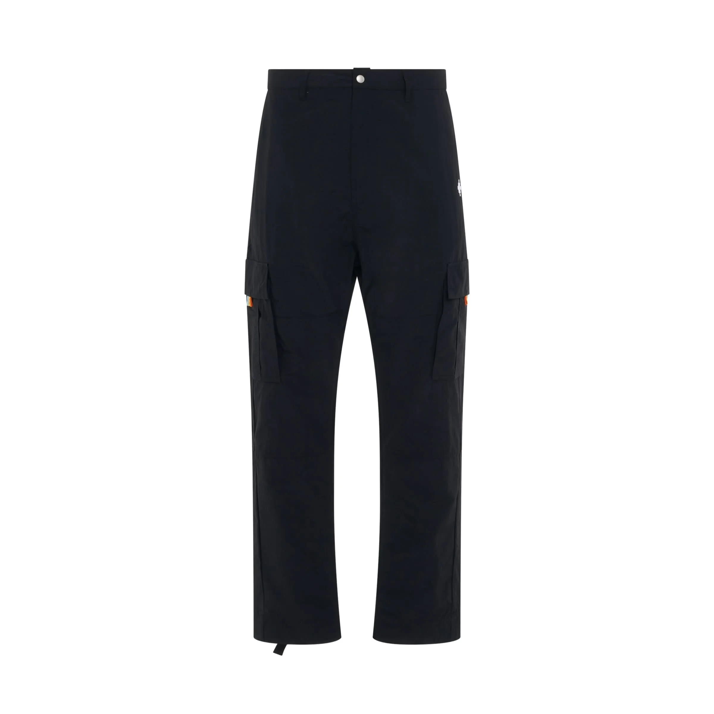 Cross Nylon Cargo Pants in Black/White