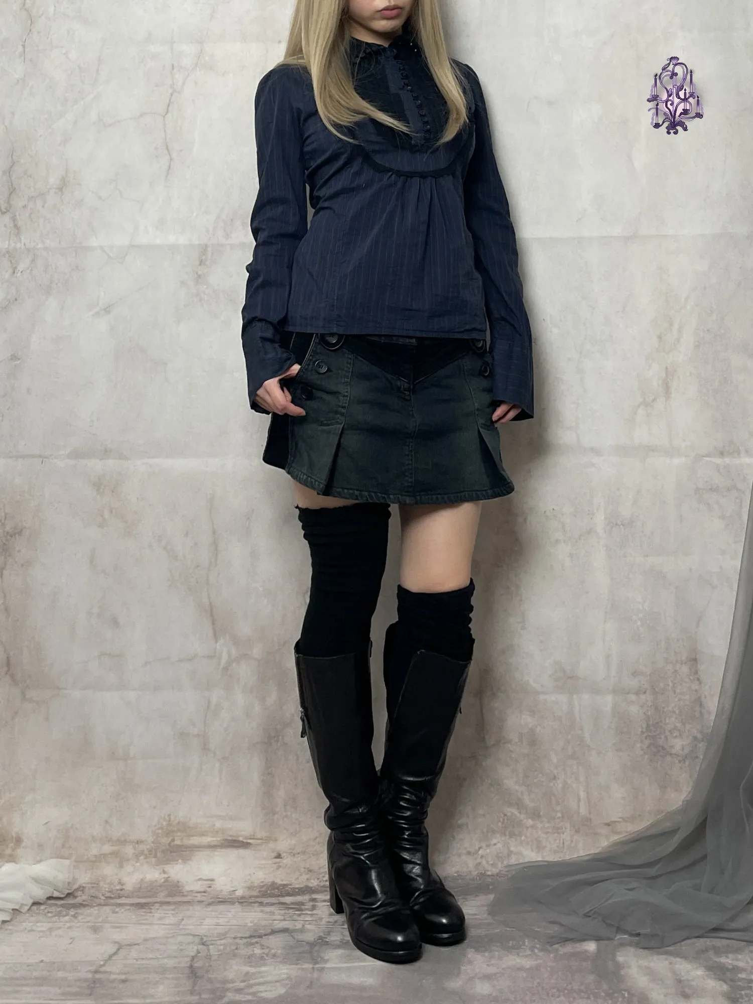 dark lolita button up shirts, euro label
