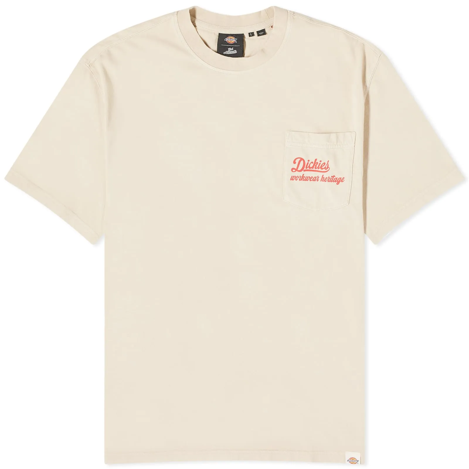 Dickies End T-shirt. X Dickies 'Motorworks' Horespower in Whitecap Gray