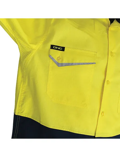 DNC Two Tone Rip Stop Cotton Cool Shirt L/S (3586)