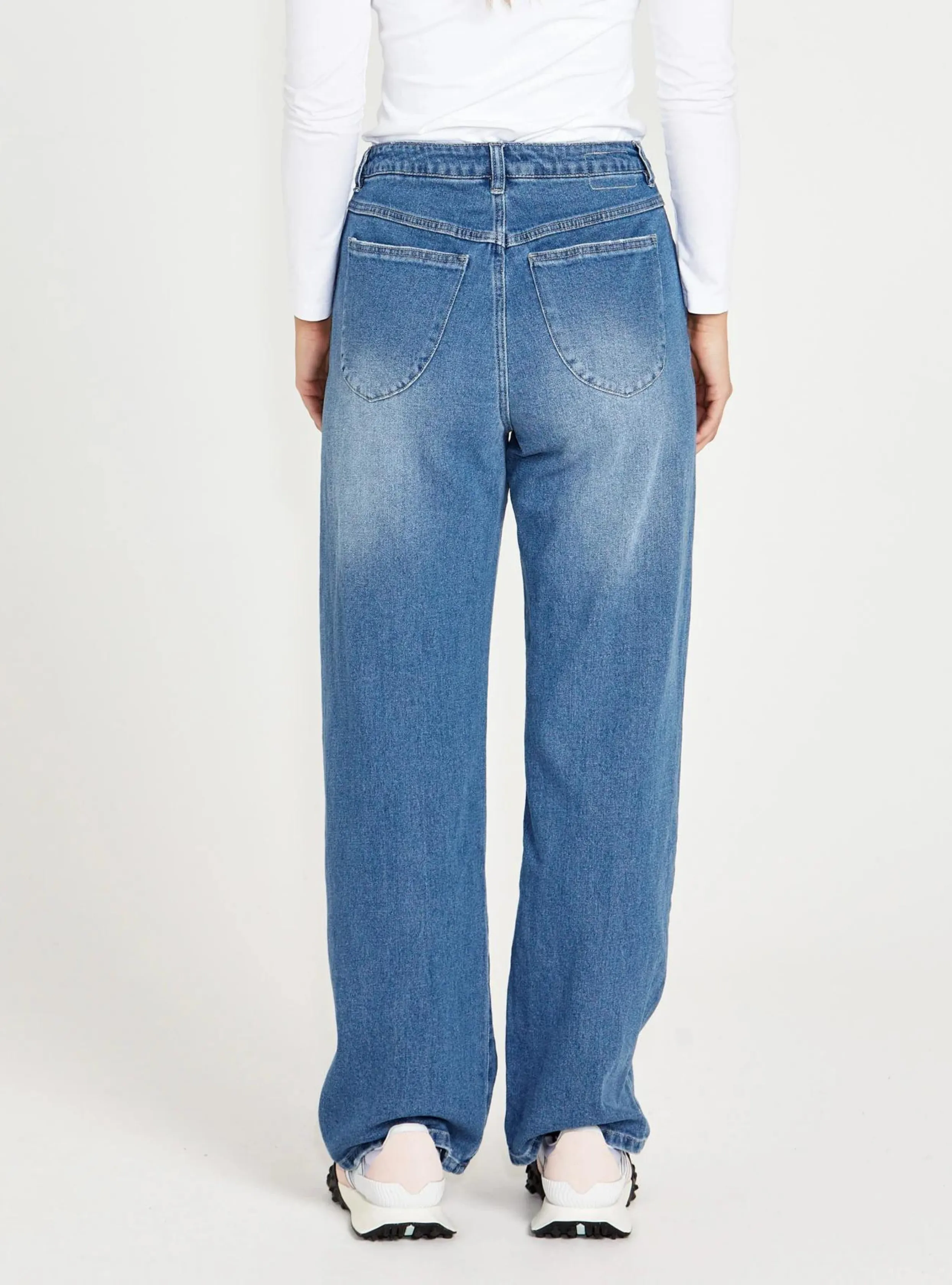 EMERALD HIGH WAISTED WIDE LEG JEANS - 80 Wash
