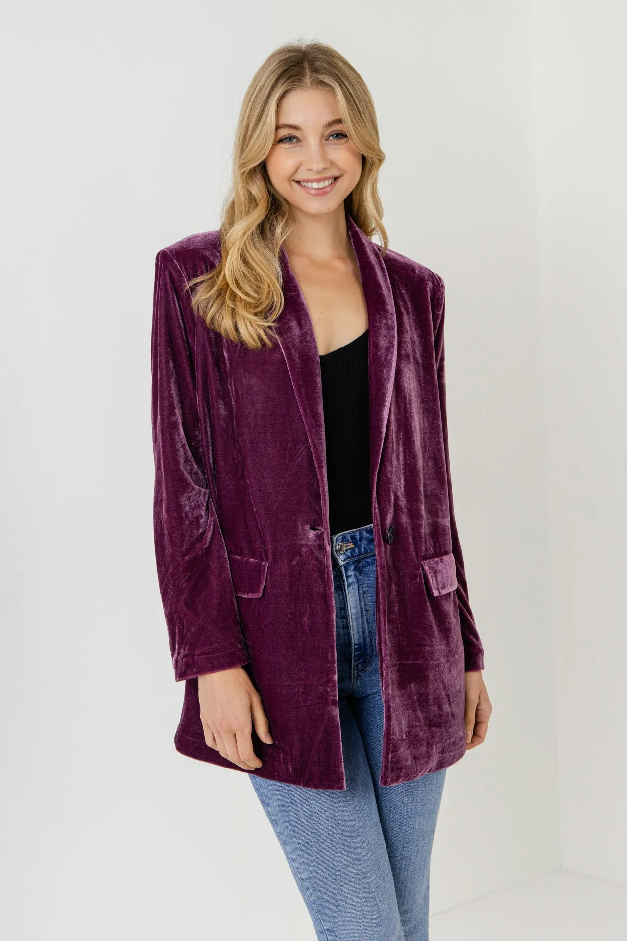 Endless Rose - Velvet Blazer