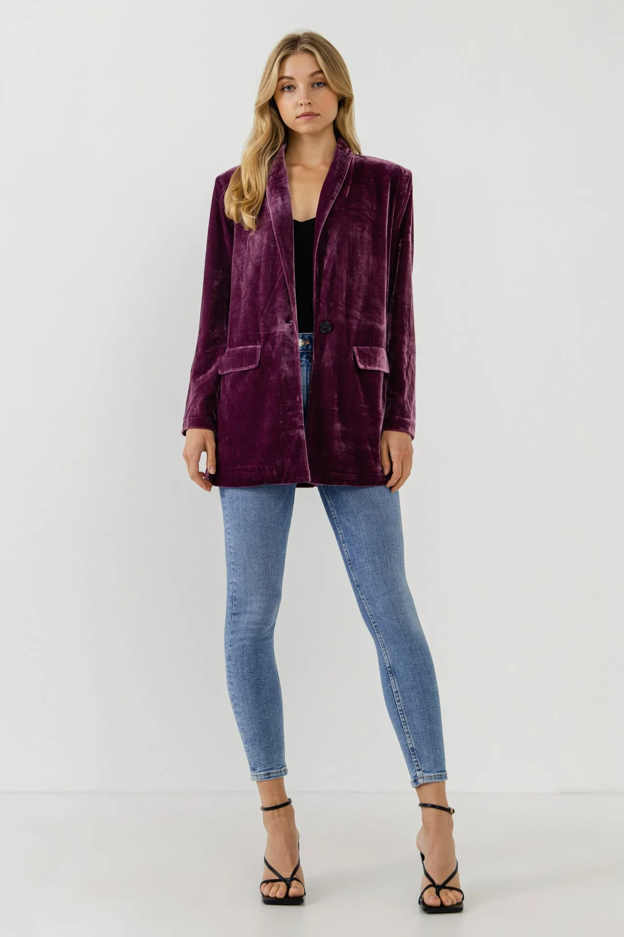 Endless Rose - Velvet Blazer