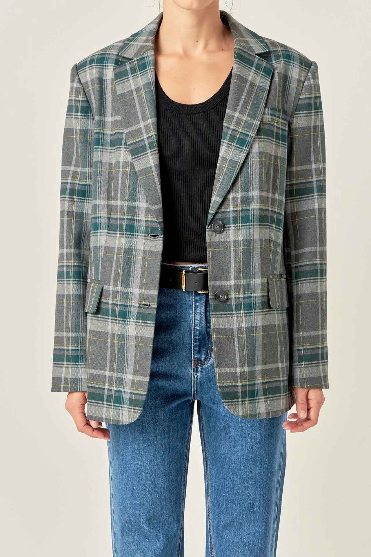 English Factory - Plaid Blazer