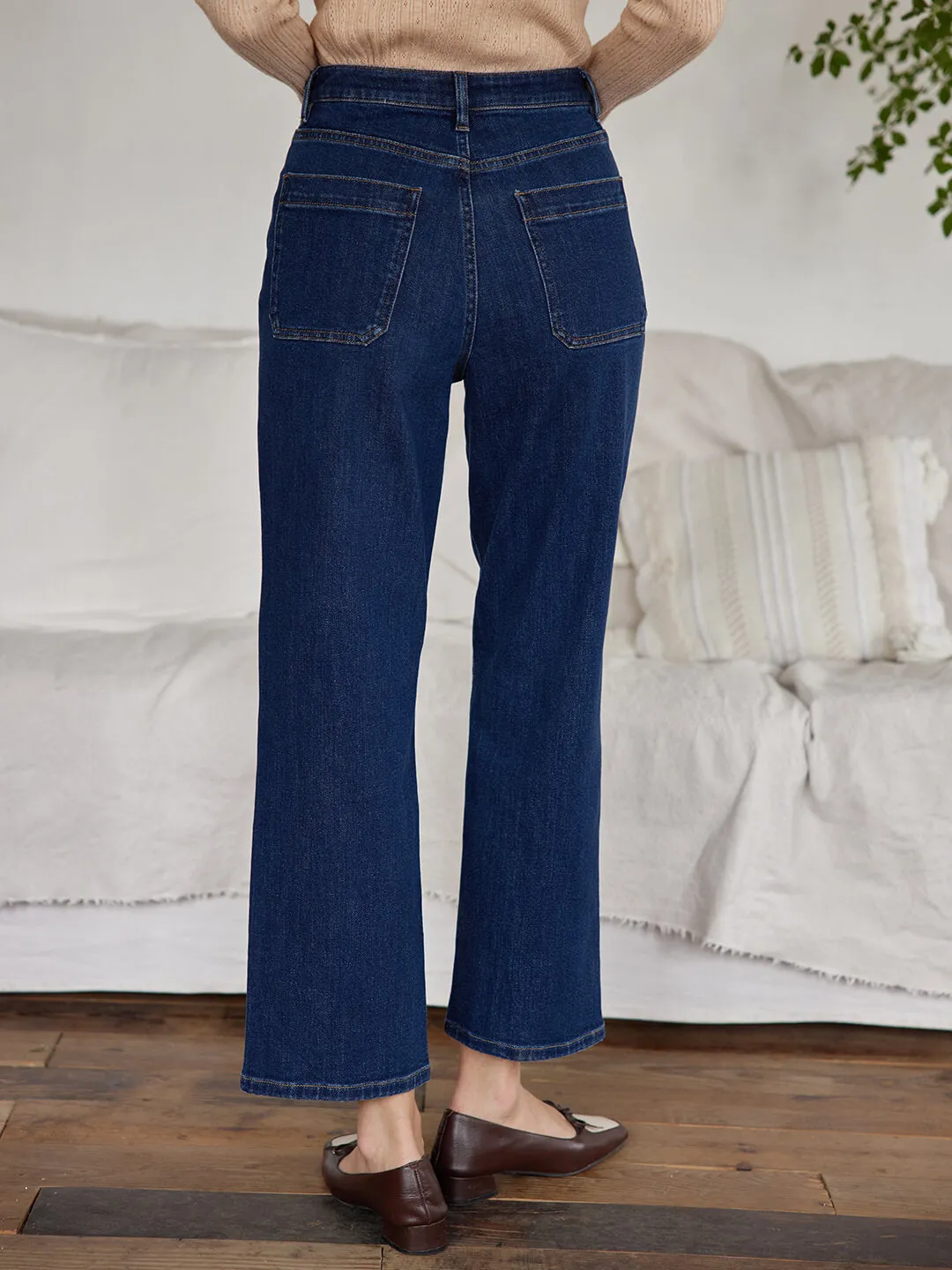 【Final Sale】 Felicia Straight Denim Blue Jeans