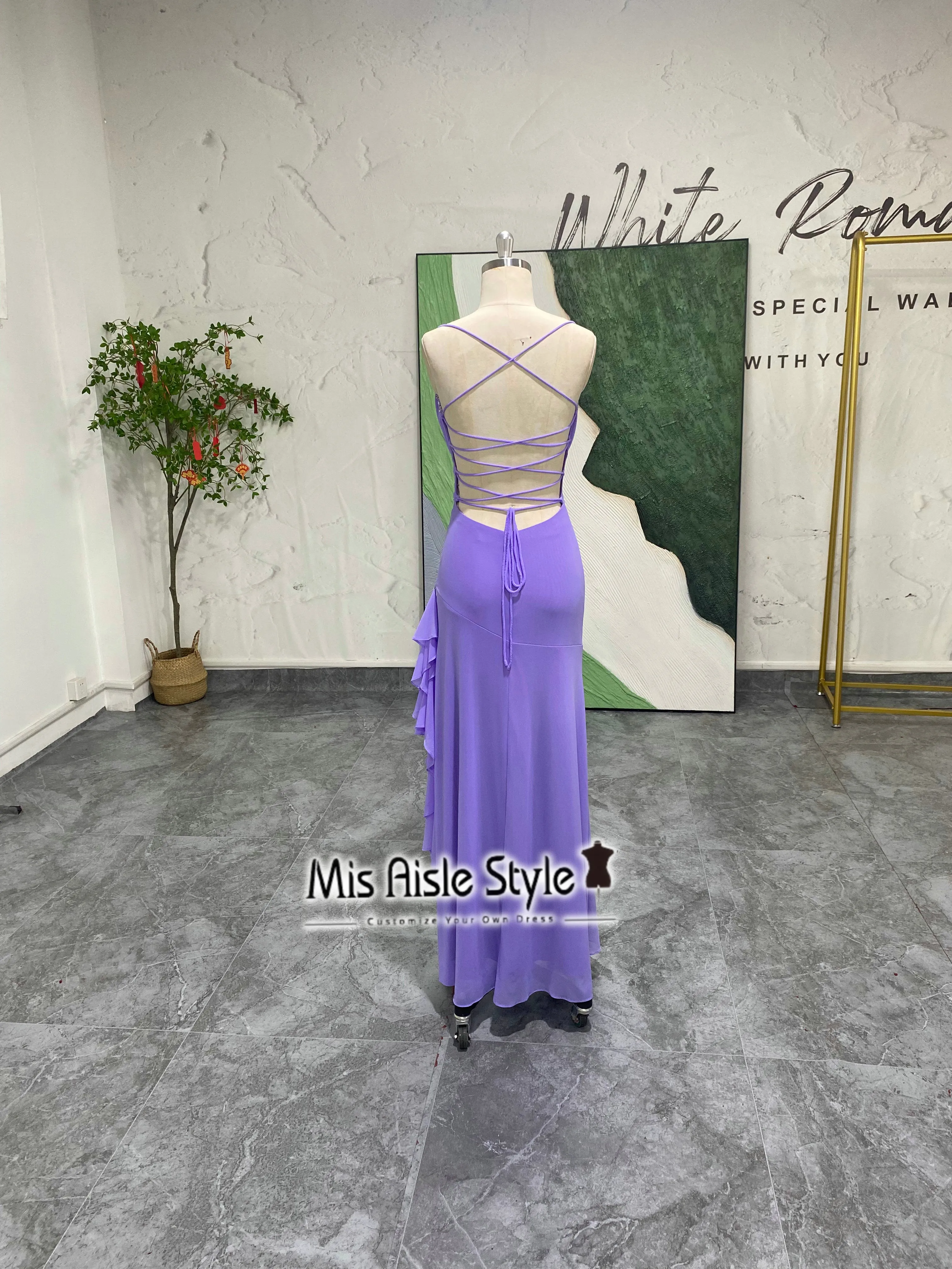 Fit and Flare Lavender Vintage Prom Dress