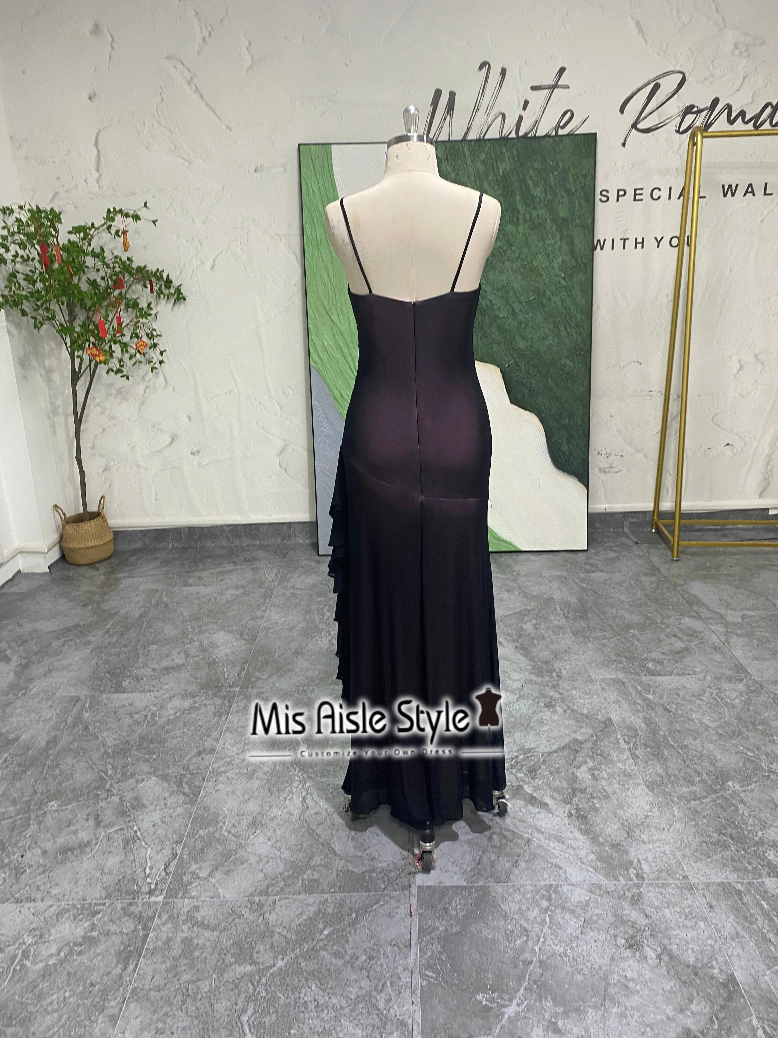 Fit and Flare Slit Vintage Prom Dress