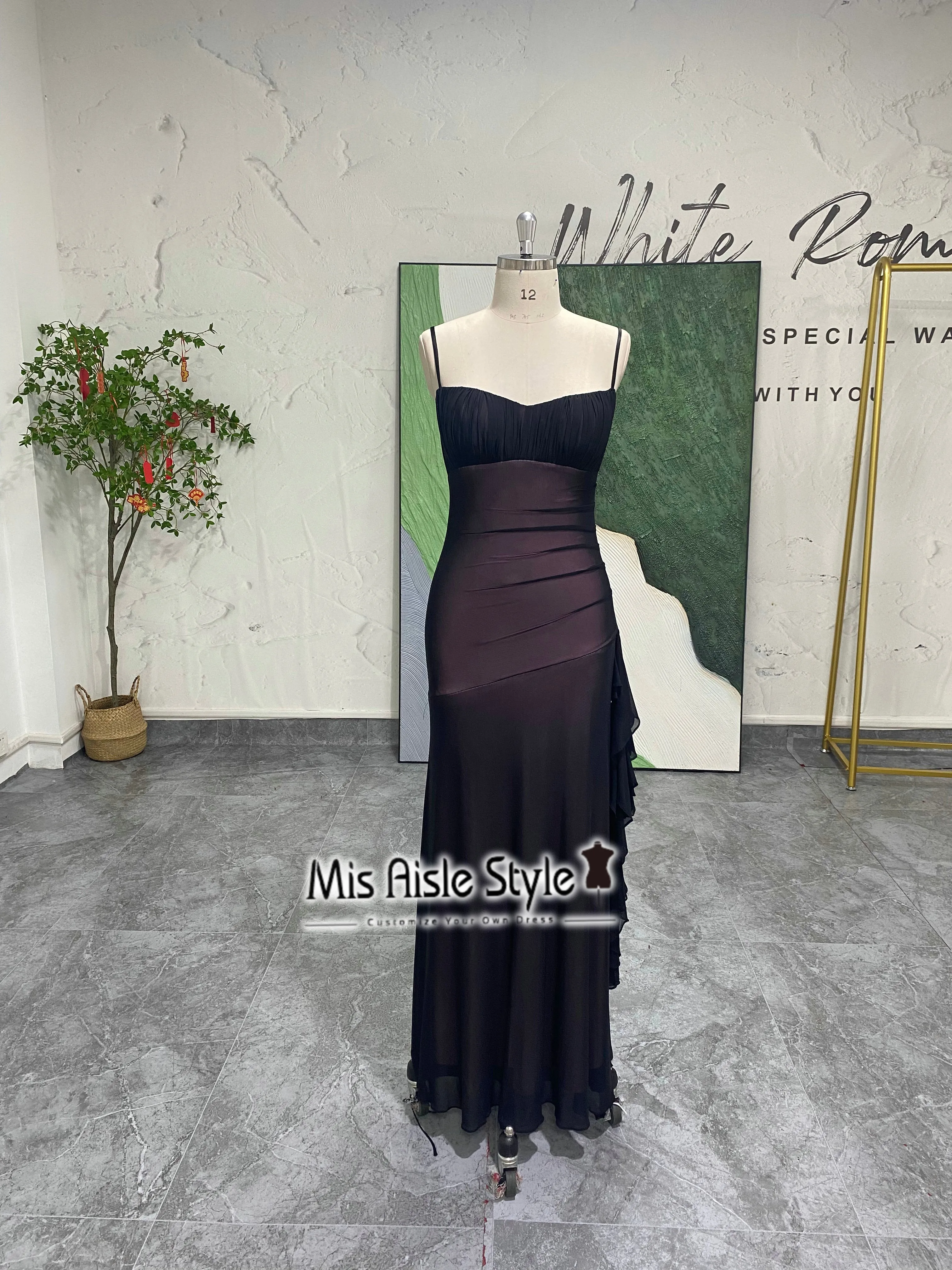 Fit and Flare Slit Vintage Prom Dress