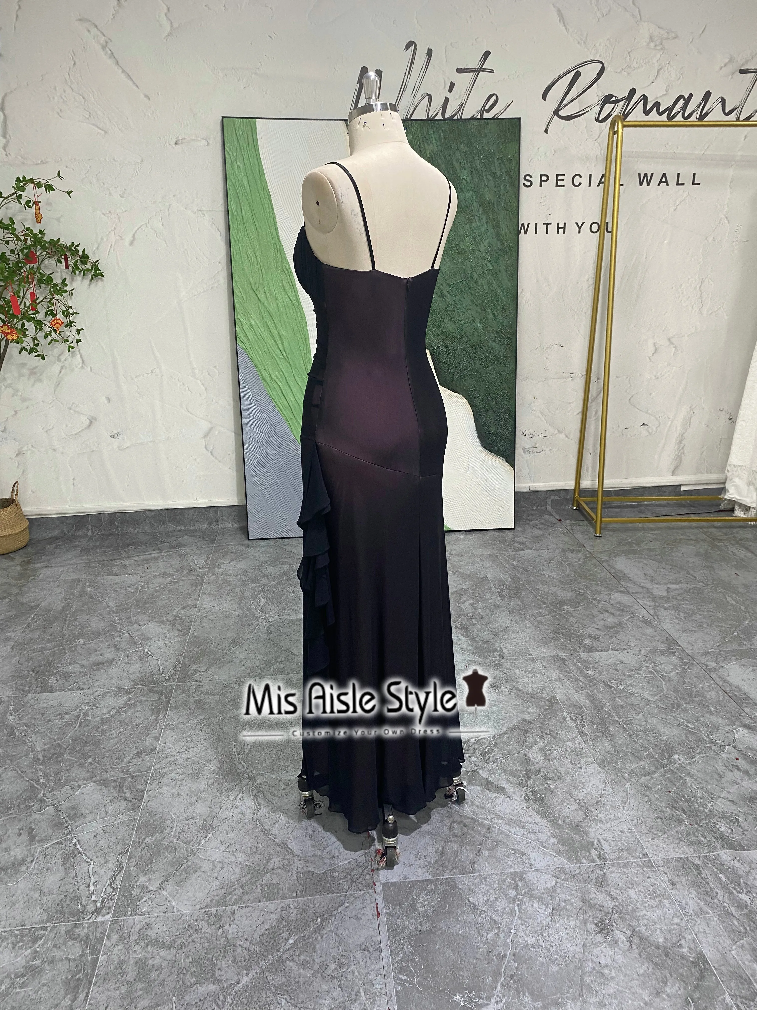 Fit and Flare Slit Vintage Prom Dress