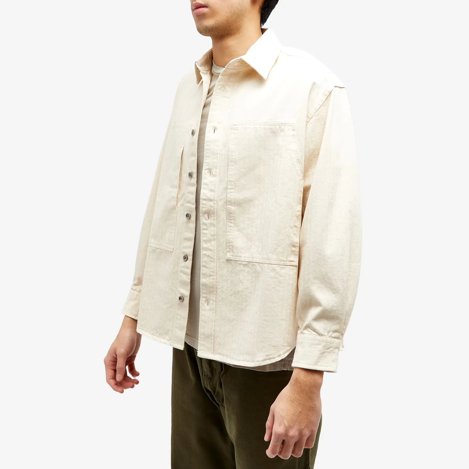 Frizmworks Hbt Carpenter Pocket Work Shirt, Natural