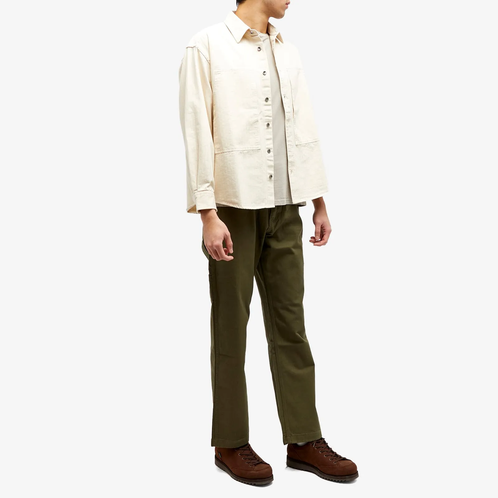 Frizmworks Hbt Carpenter Pocket Work Shirt, Natural