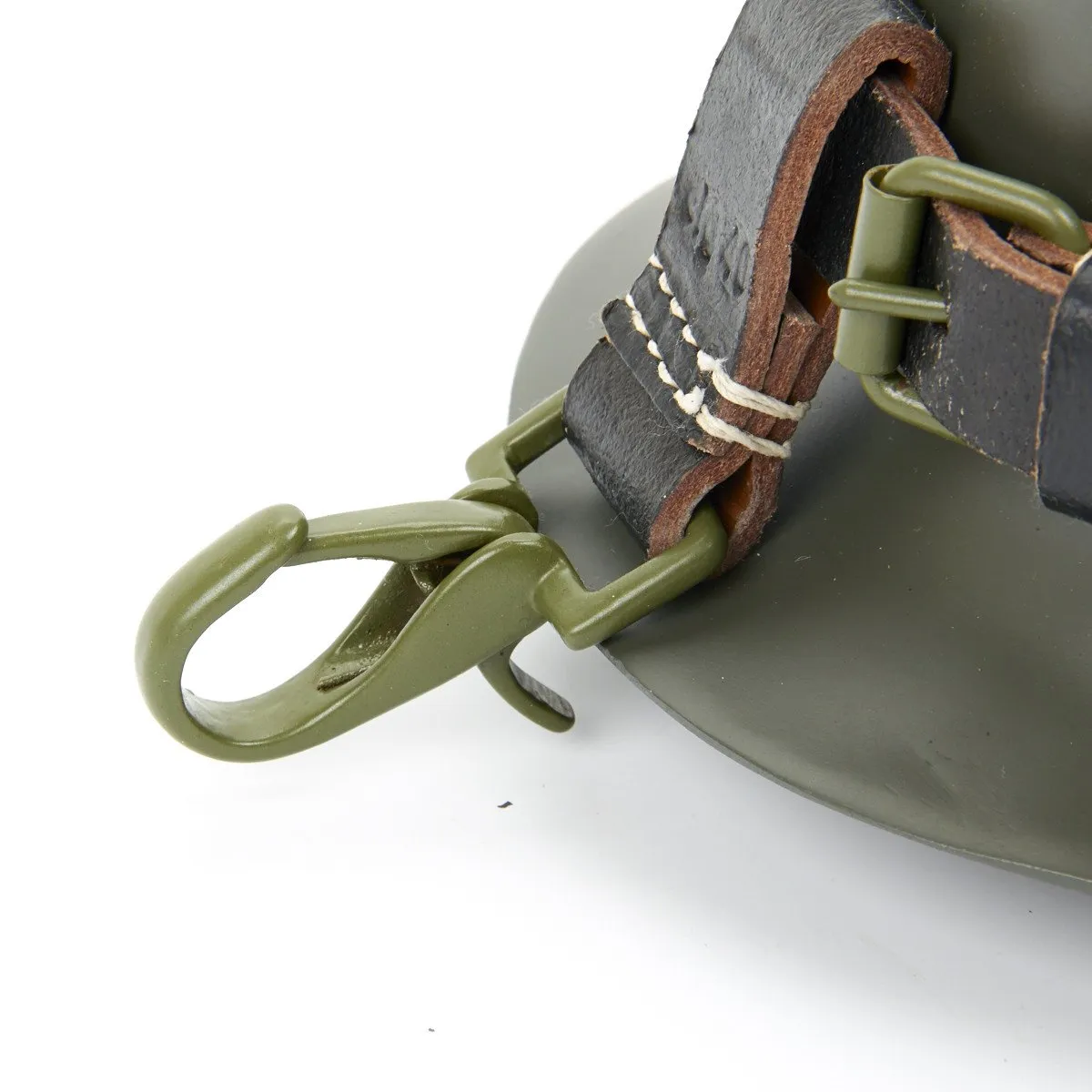 German WWII Helmet Black Leather Carry Strap