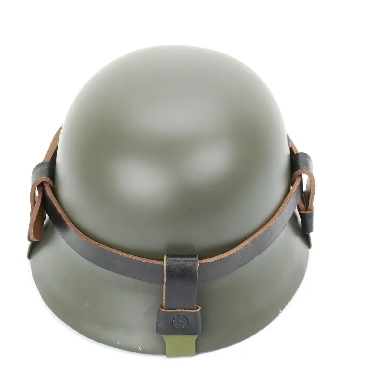 German WWII Helmet Black Leather Carry Strap