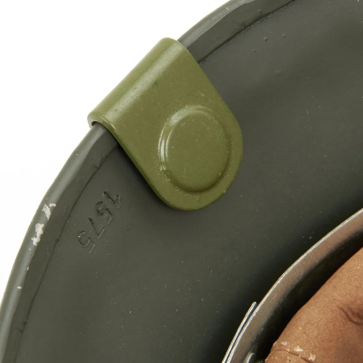German WWII Helmet Black Leather Carry Strap