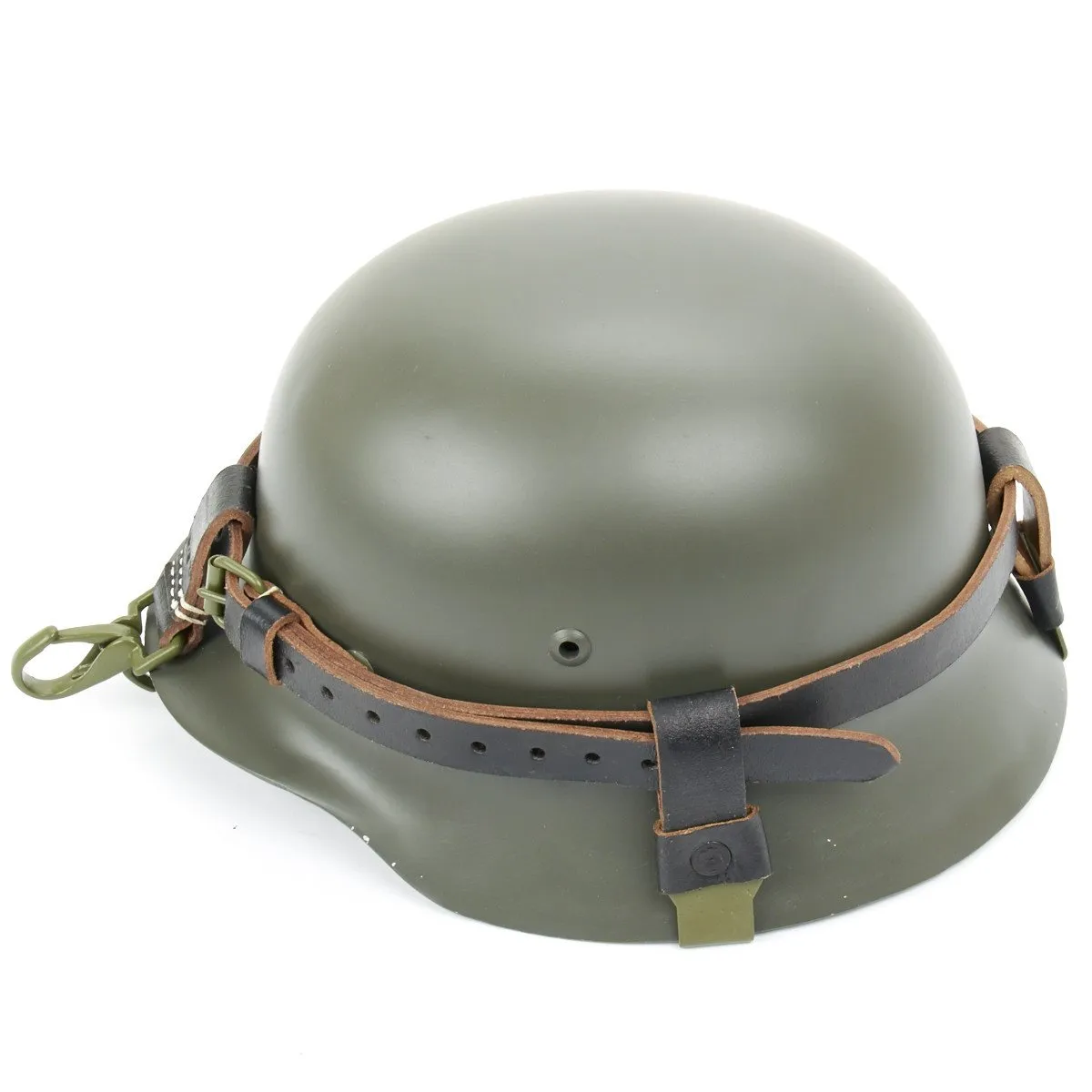 German WWII Helmet Black Leather Carry Strap