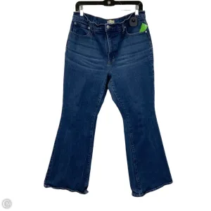 Jeans Flared By Madewell In Blue Denim, Size: 12