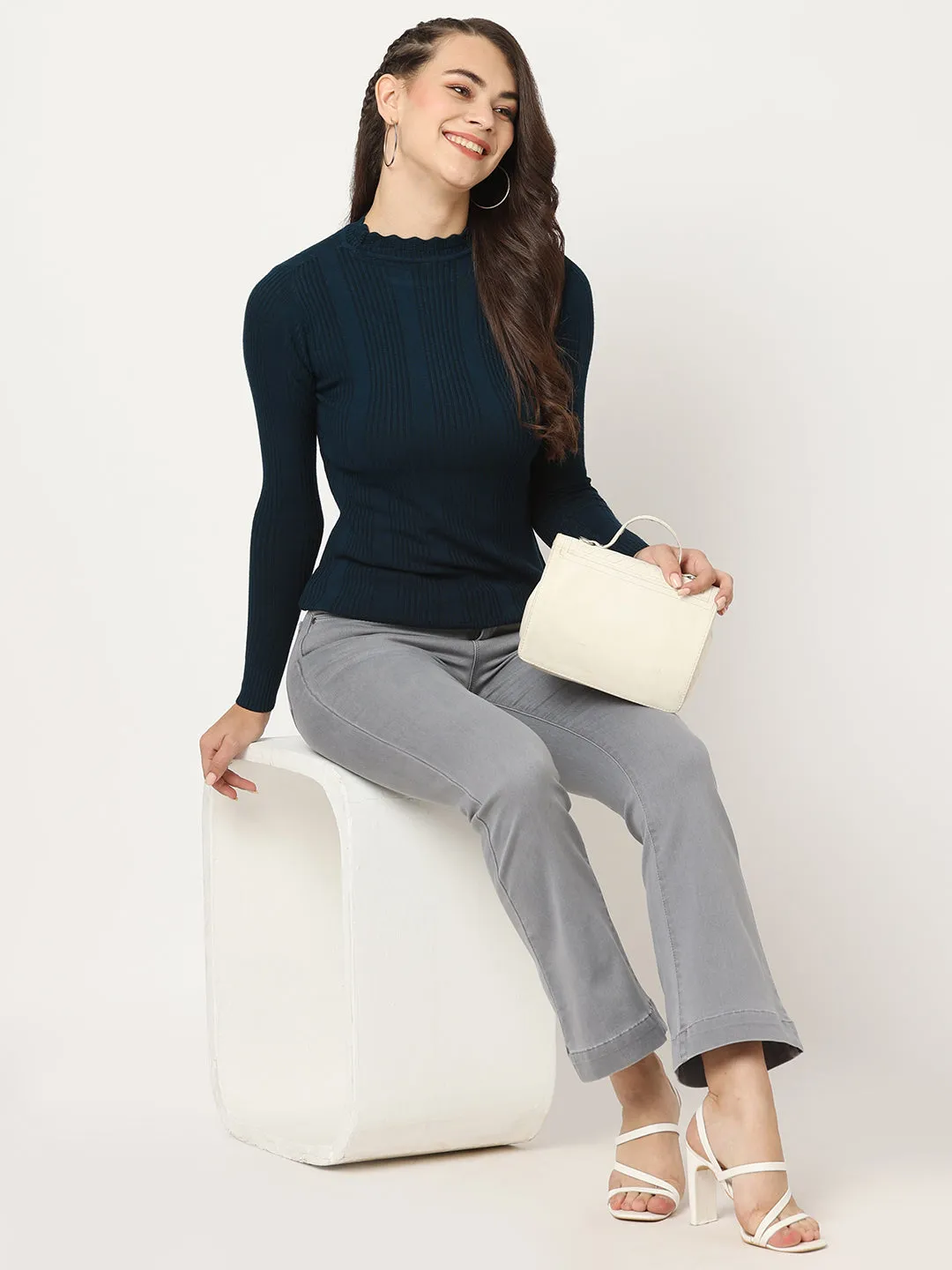 K5094 High Rise Mini Flare Jeans