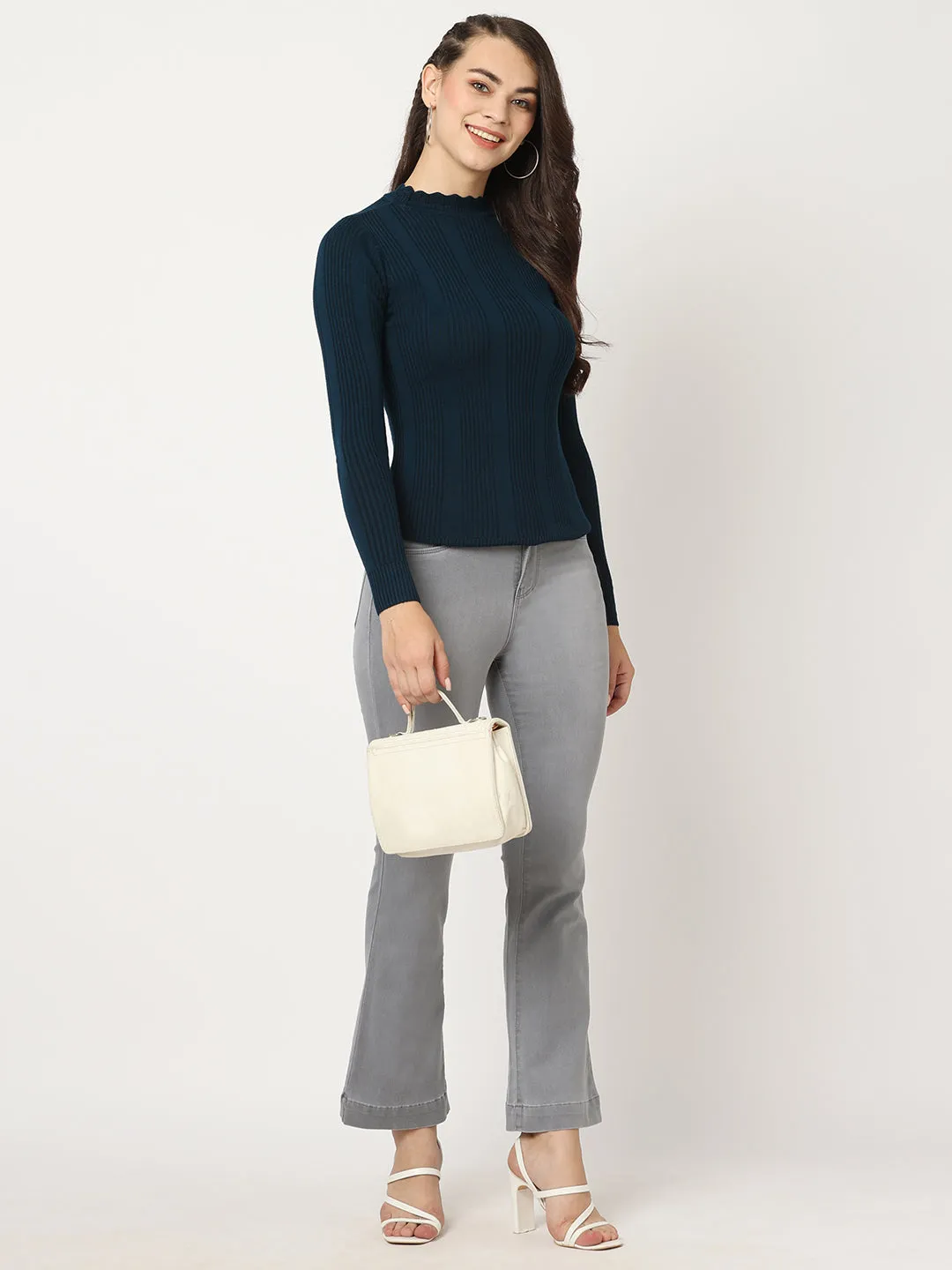 K5094 High Rise Mini Flare Jeans
