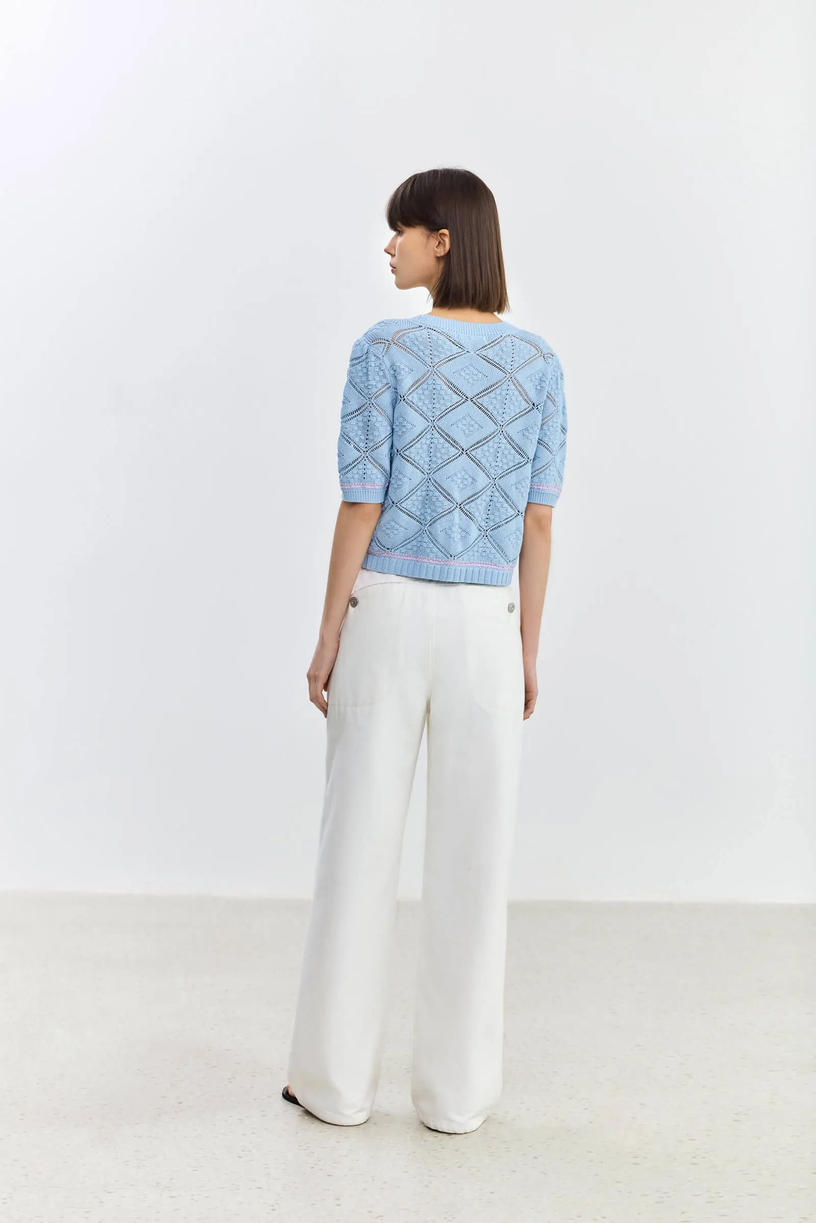 LILY Hollow Design Knitted Cardigan