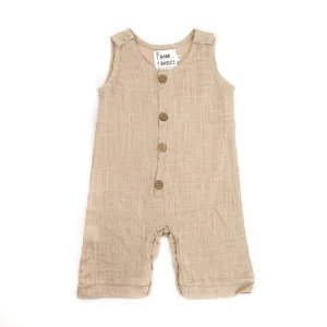 Linen Baby Romper / Oatmeal