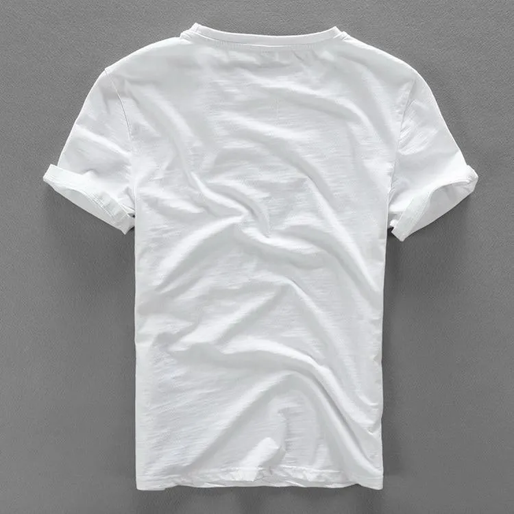 Luxury Linen Embroidered T-Shirt