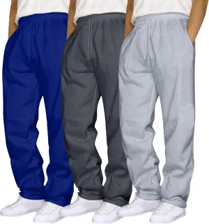 Men's 3PC Stretch Cargo Pants, Lightweight Comfy Cargo Pants, Fleece Sweatpants High Stretch Multi-Pocket Cargo Pants