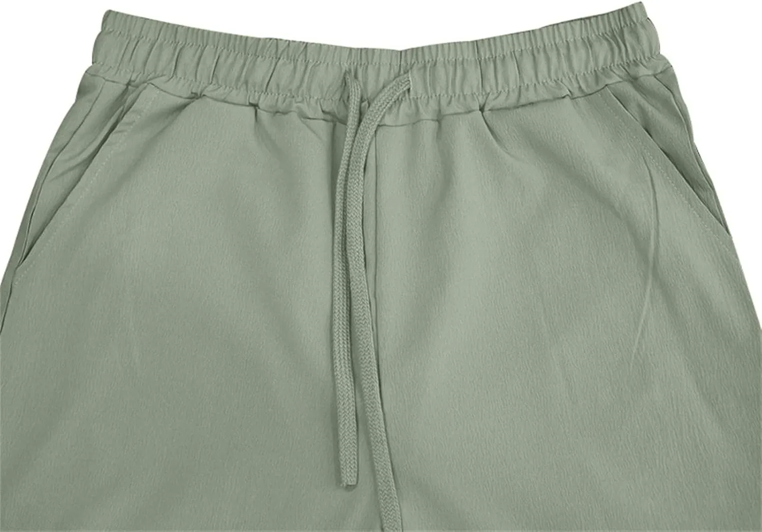 Men's Linen Pants Drawstring Elastic Waist for Yoga Beach Casual Wear Lightweight Loose Fit for Warm Weather