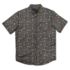 Men's Marvel Deadpool Button Up Woven - Ships from The US
